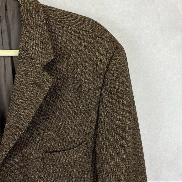 Pronto-Uomo Men's 44 R Firenze 3 Button Sport Coat Blazer Suit Jacket Wool Italy - Picture 3 of 14